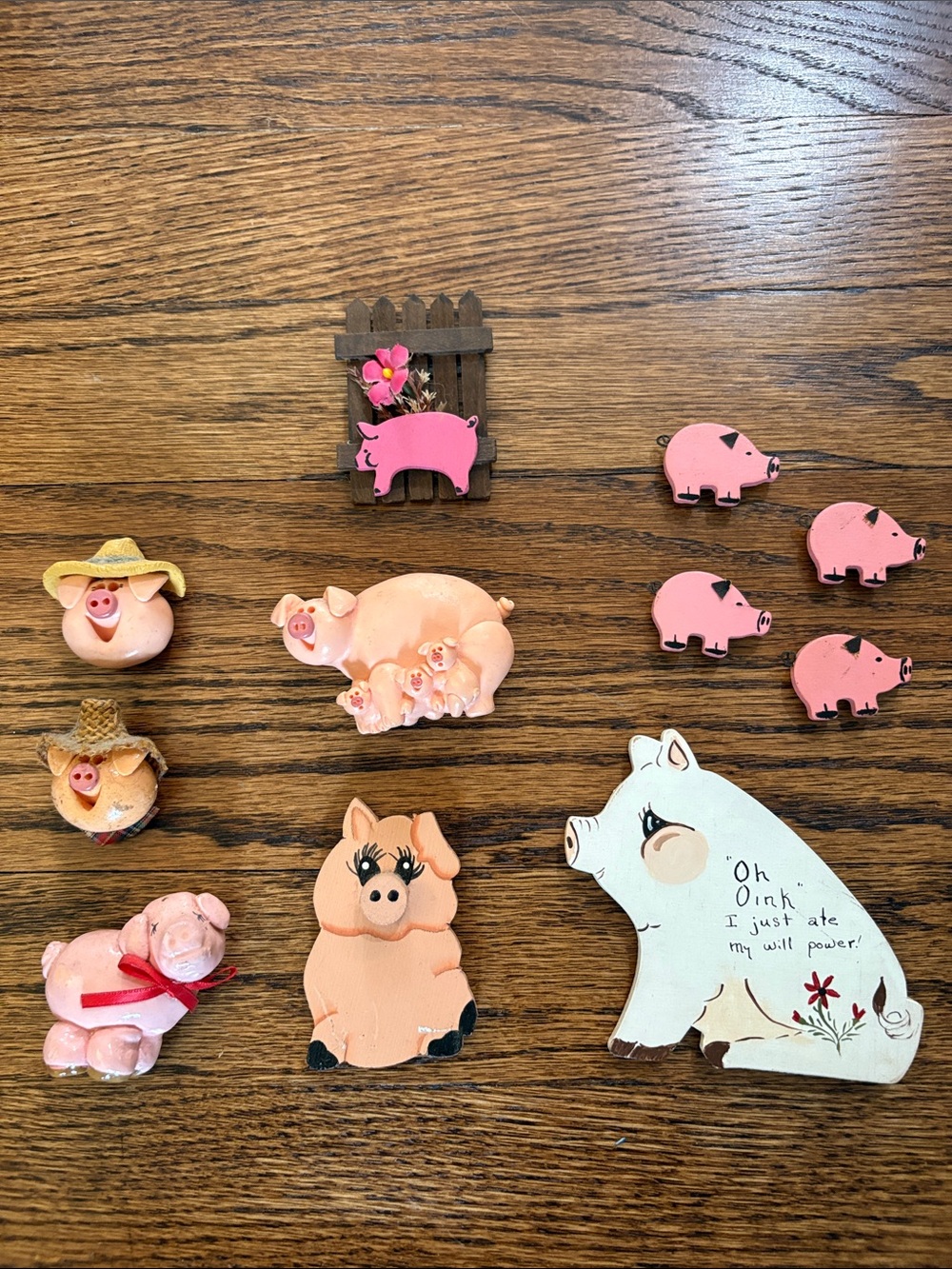 Assorted Pig Magnet Set - Pink